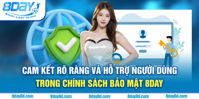 Cam kết rõ ràng và hỗ trợ người dùng trong chính sách bảo mật 8day